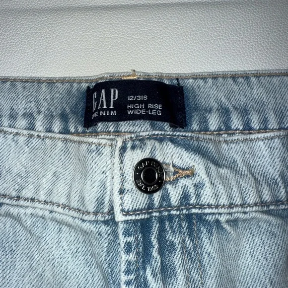 GAP Denim High Rise Wide Leg Jeans - size 12 - Picture 2 of 7